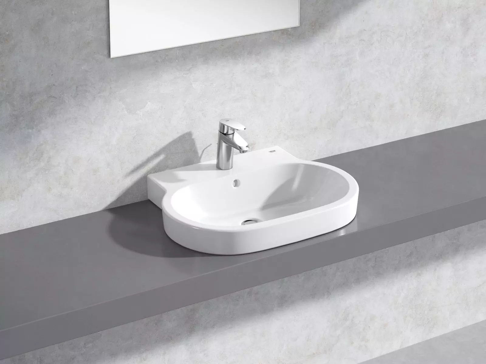 Eurocosmo Countertop Basin 60 Set 3D model_0
