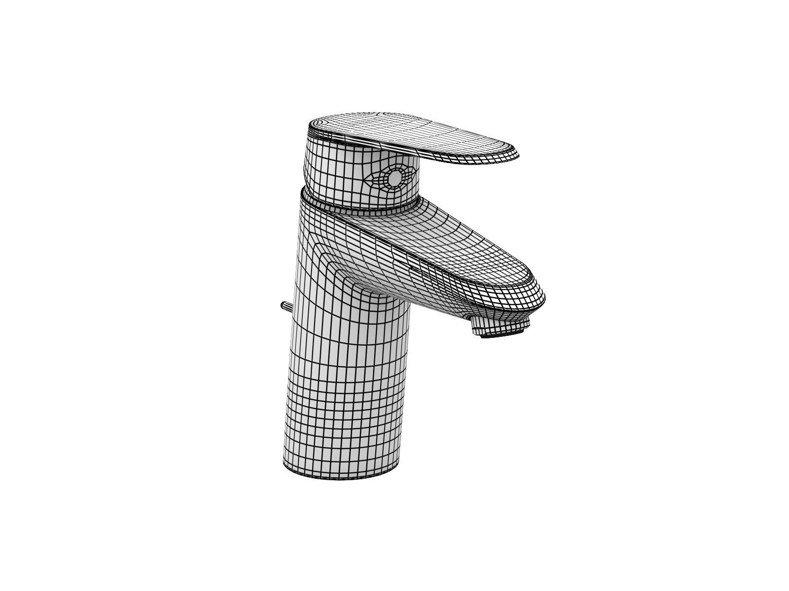 Eurocosmo Countertop Basin 60 Set 3D model_6