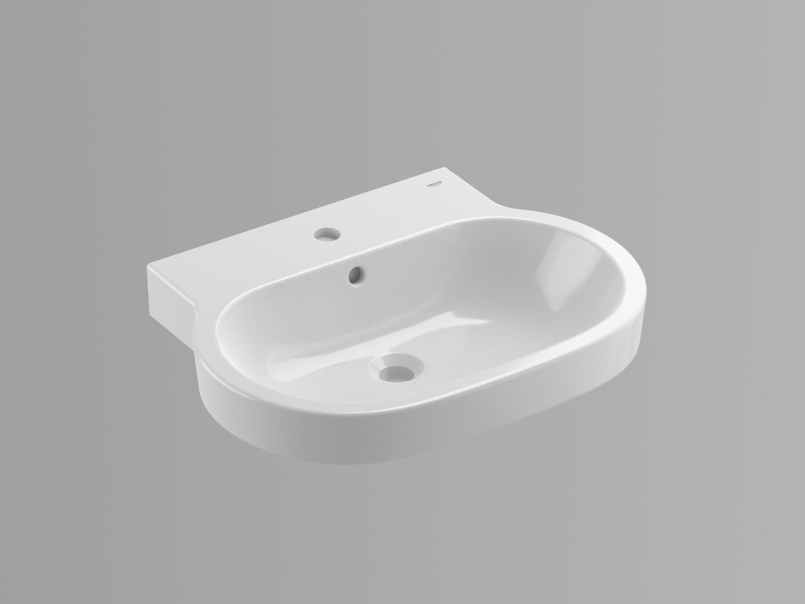 Eurocosmo Countertop Basin 60 Set 3D model_3