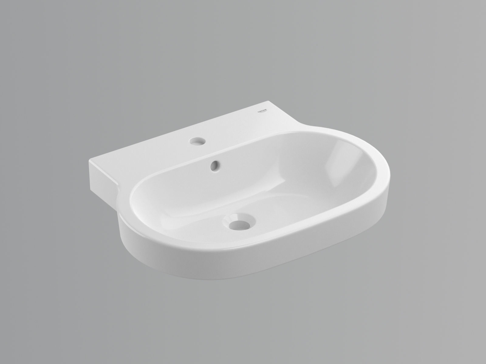 Eurocosmo Countertop Basin 60 Set 3D model_4