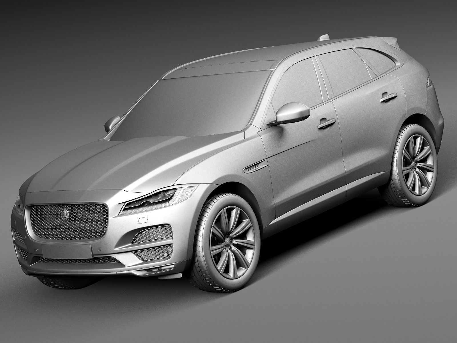 Jaguar FPace 2017 3D Model MAX OBJ 3DS FBX C4D LWO LW LWS  CGTrader 