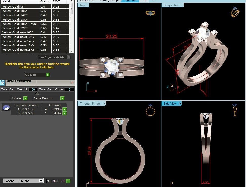 Solitaire ring 3dm stl render detail 3D print model 3D print model_6