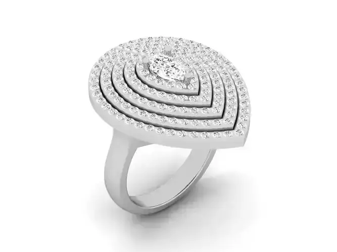 Solitaire ring 3dm stl render detail 3D print model