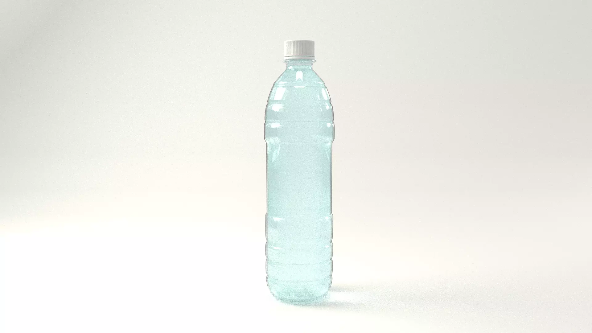 Clear plastic water bottle Free 3D model_0