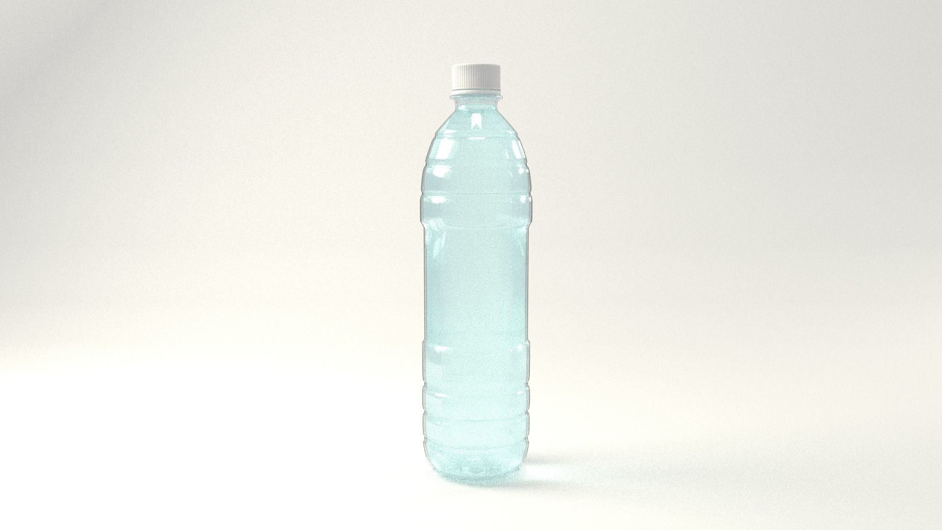 Clear plastic water bottle Free 3D model