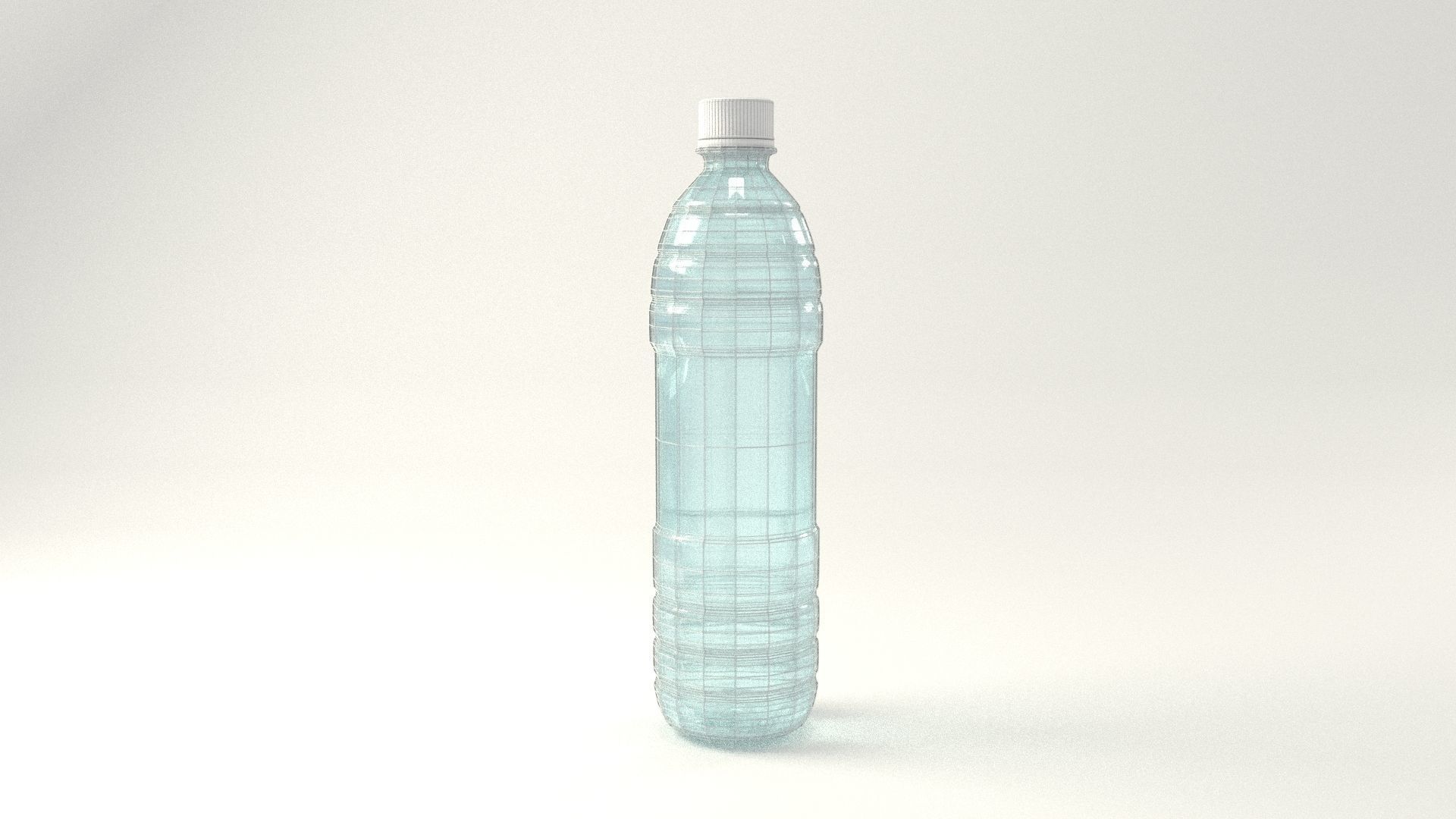 Clear plastic water bottle Free 3D model_1