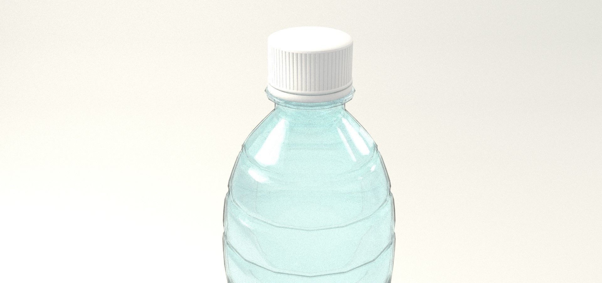 Clear plastic water bottle Free 3D model_2