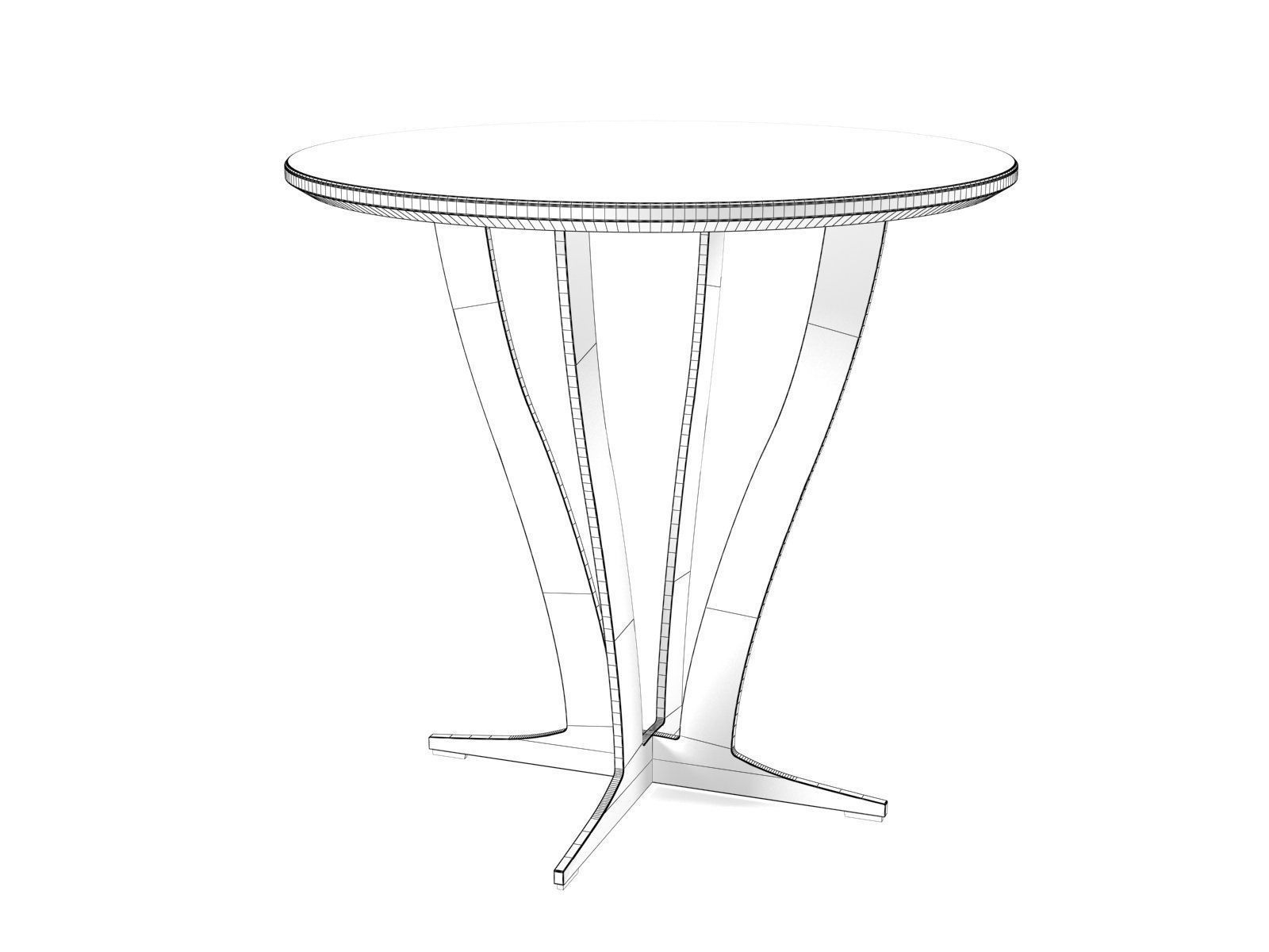 Richard Coffee Table Marble 55 3D model_1