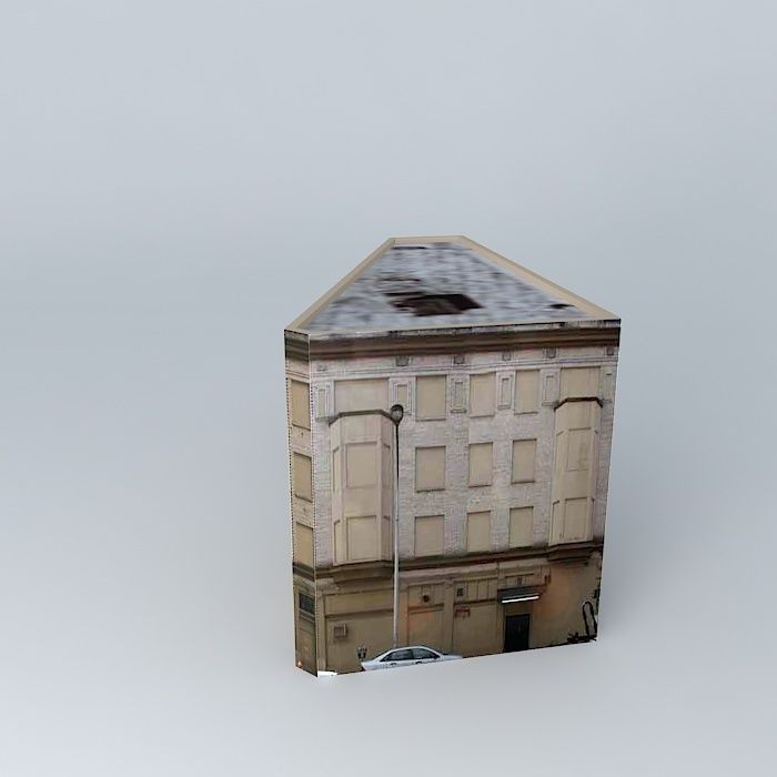 The Annex building with car in it Free 3D model_2