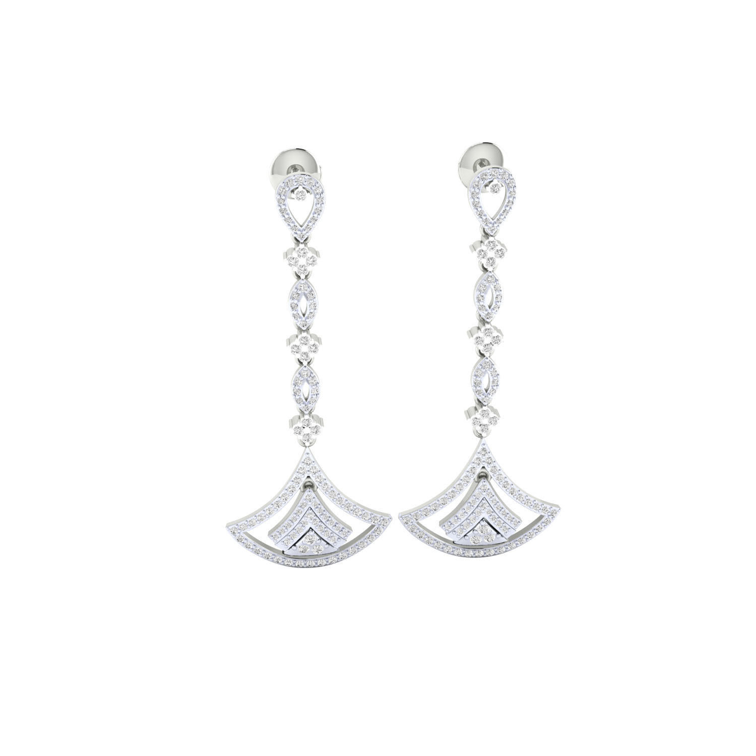 Women earrings 3dm stl render detail 3D print model