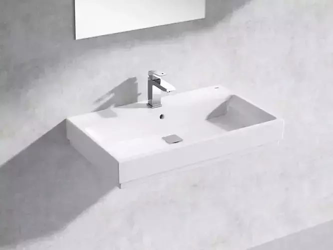 Cube Wall hung Basin 80 Set