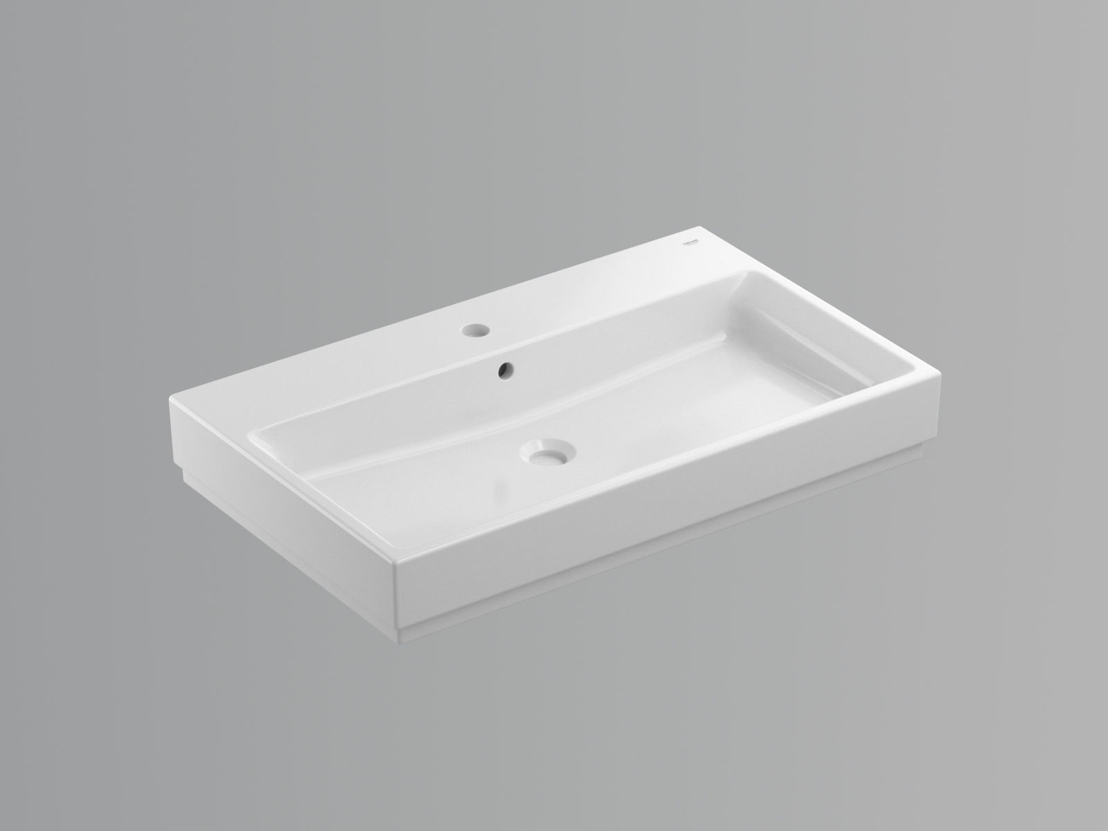 Cube Countertop Basin 80 Set 3D model_4