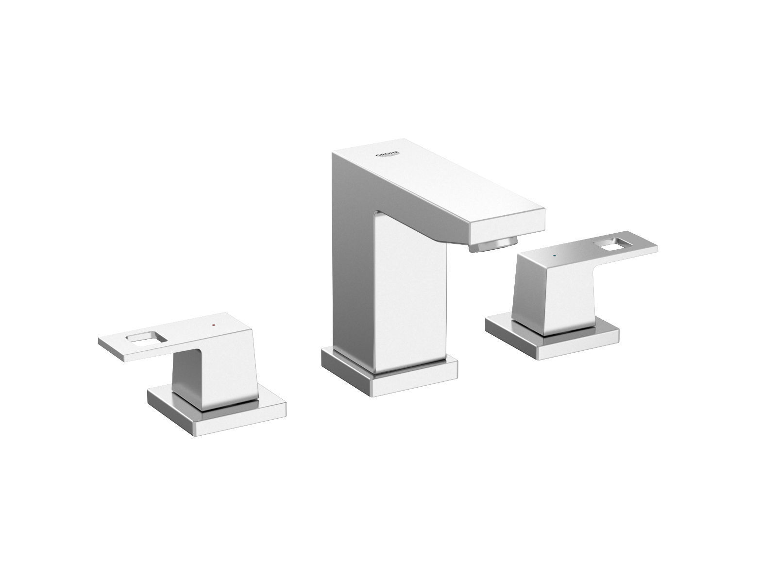 Cube Countertop Basin 80 Set 3D model_2