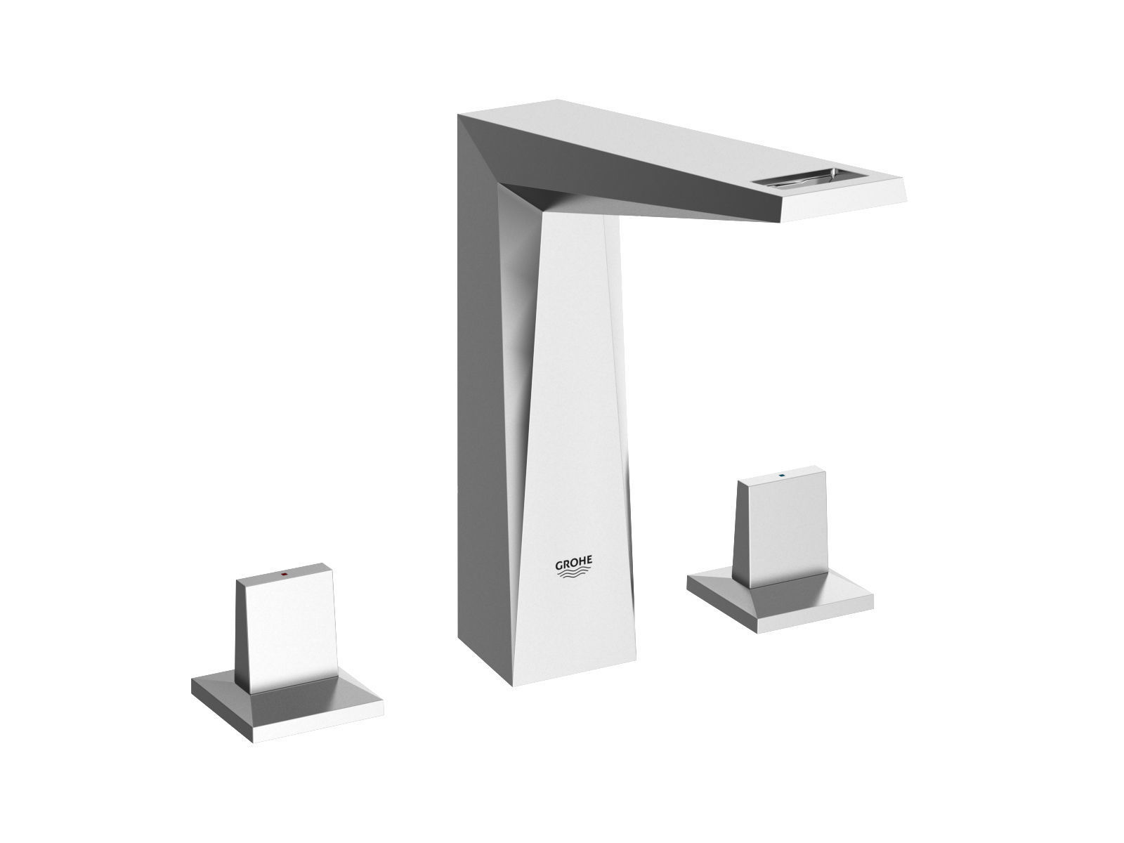 Cube Countertop Basin 60 Set 3D model_6