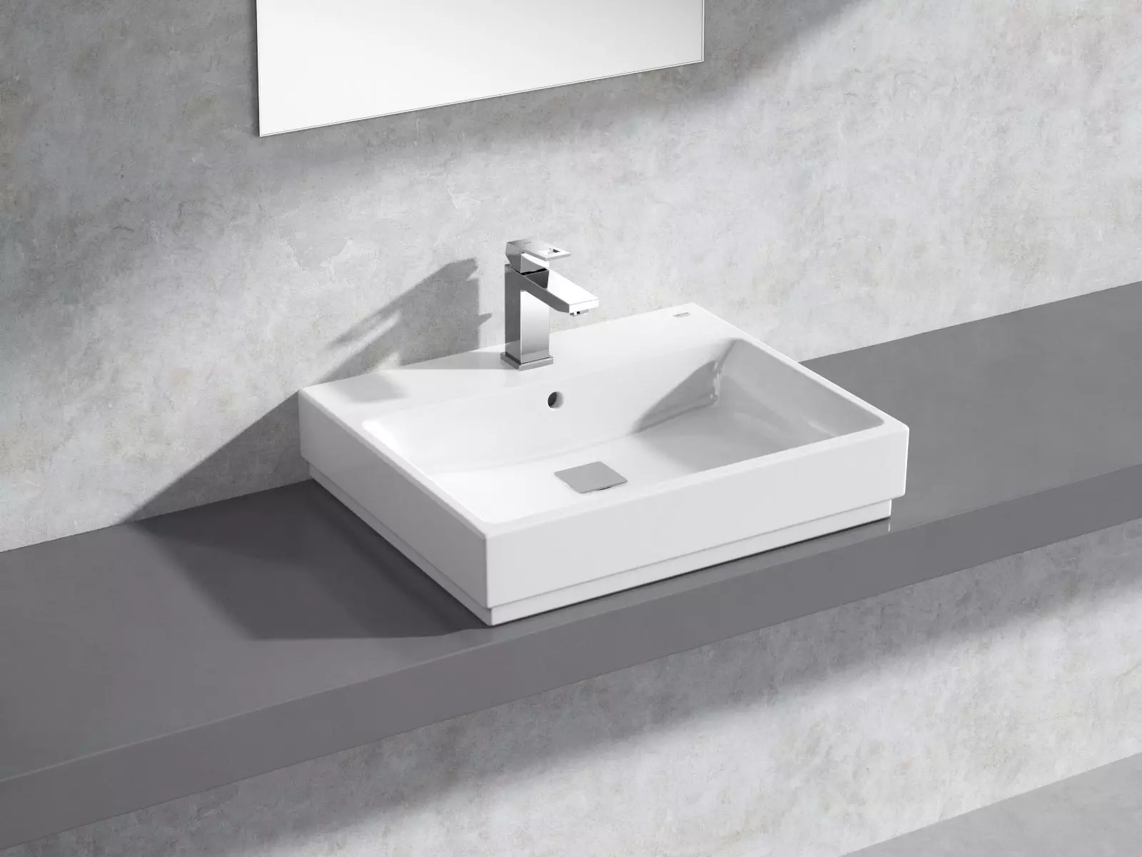 Cube Countertop Basin 60 Set 3D model_0