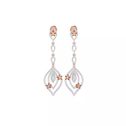 Women earrings 3dm stl render detail 3D print model