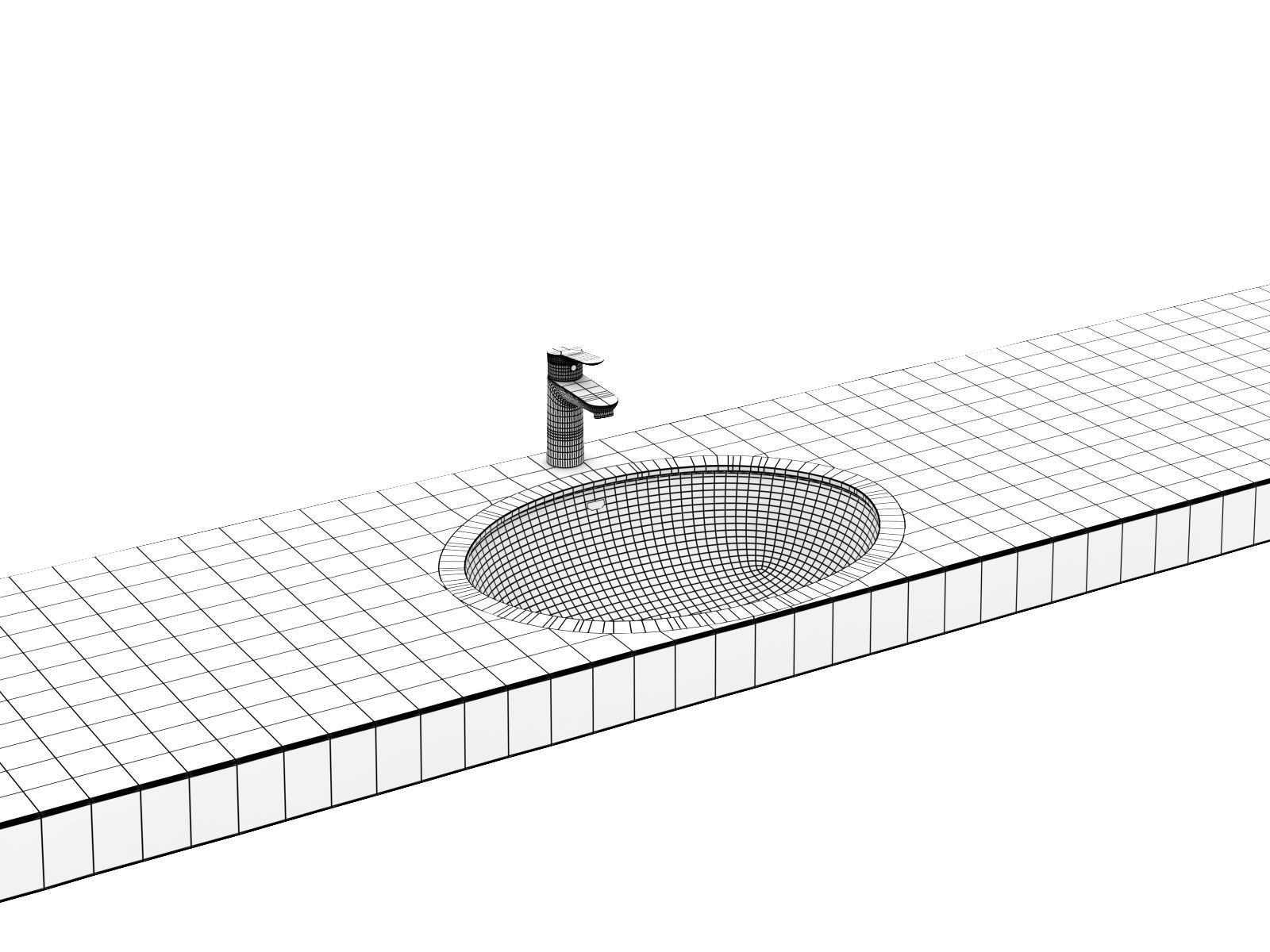 Bau Under counter Basin 55 Set 3D model_14