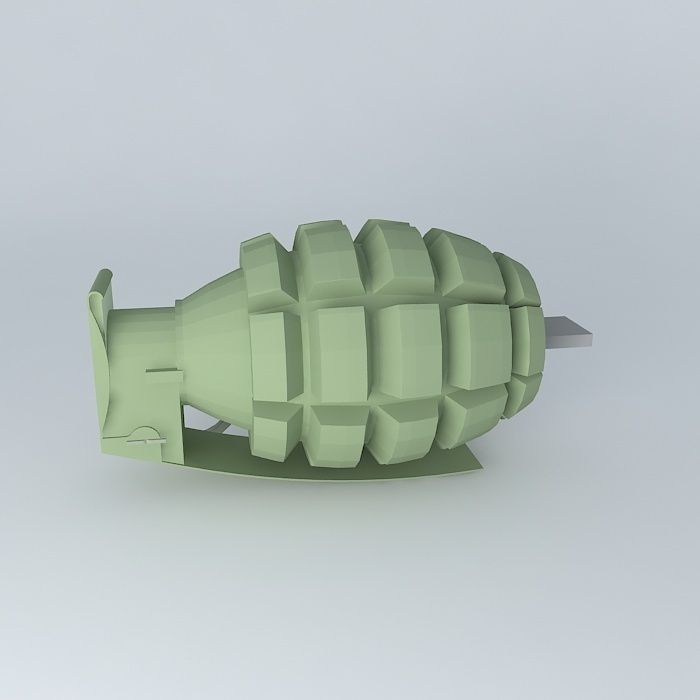 USB Memory Grenade Free 3D model_2