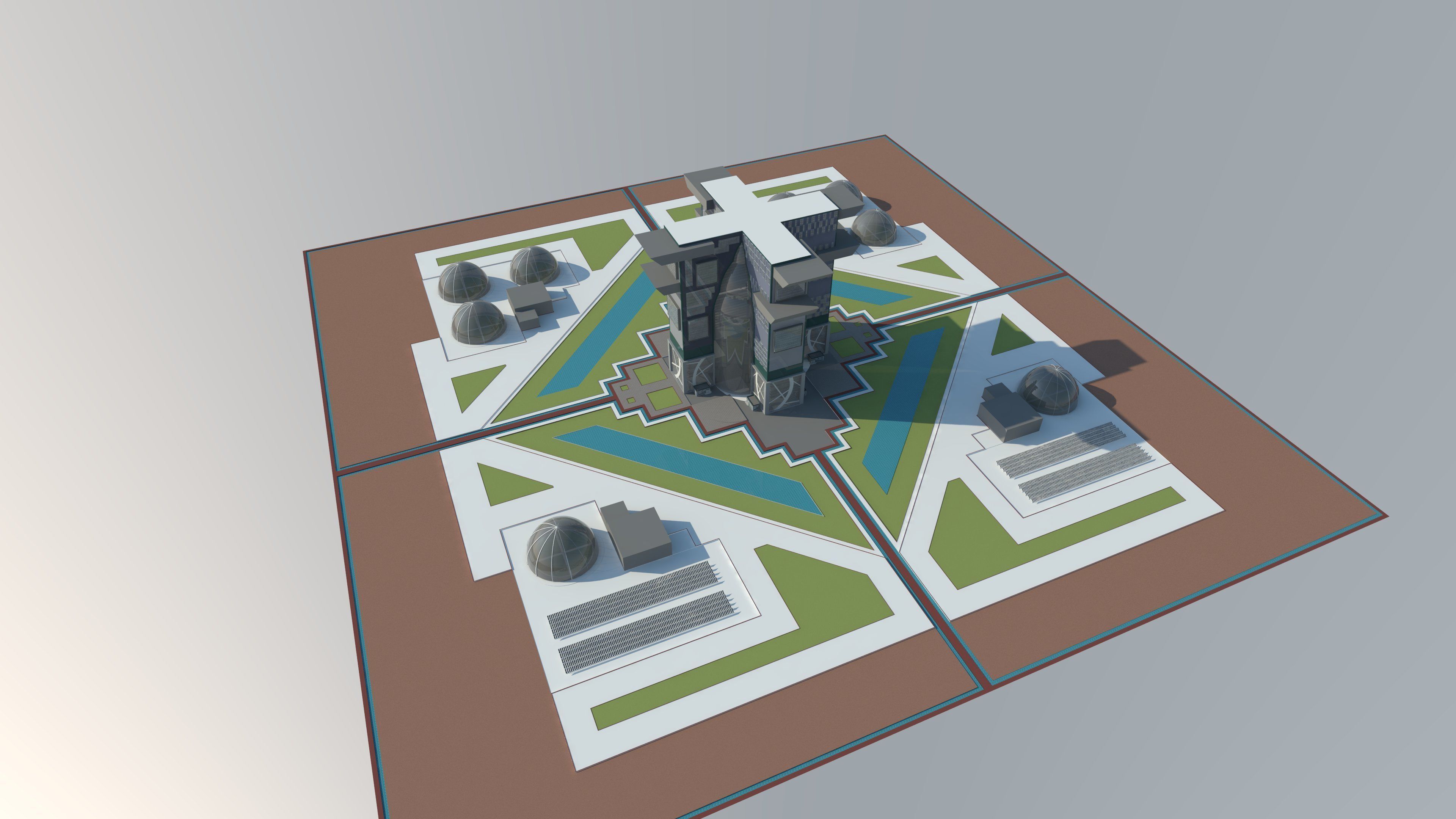 First Vertical City On Mars 3D model_3