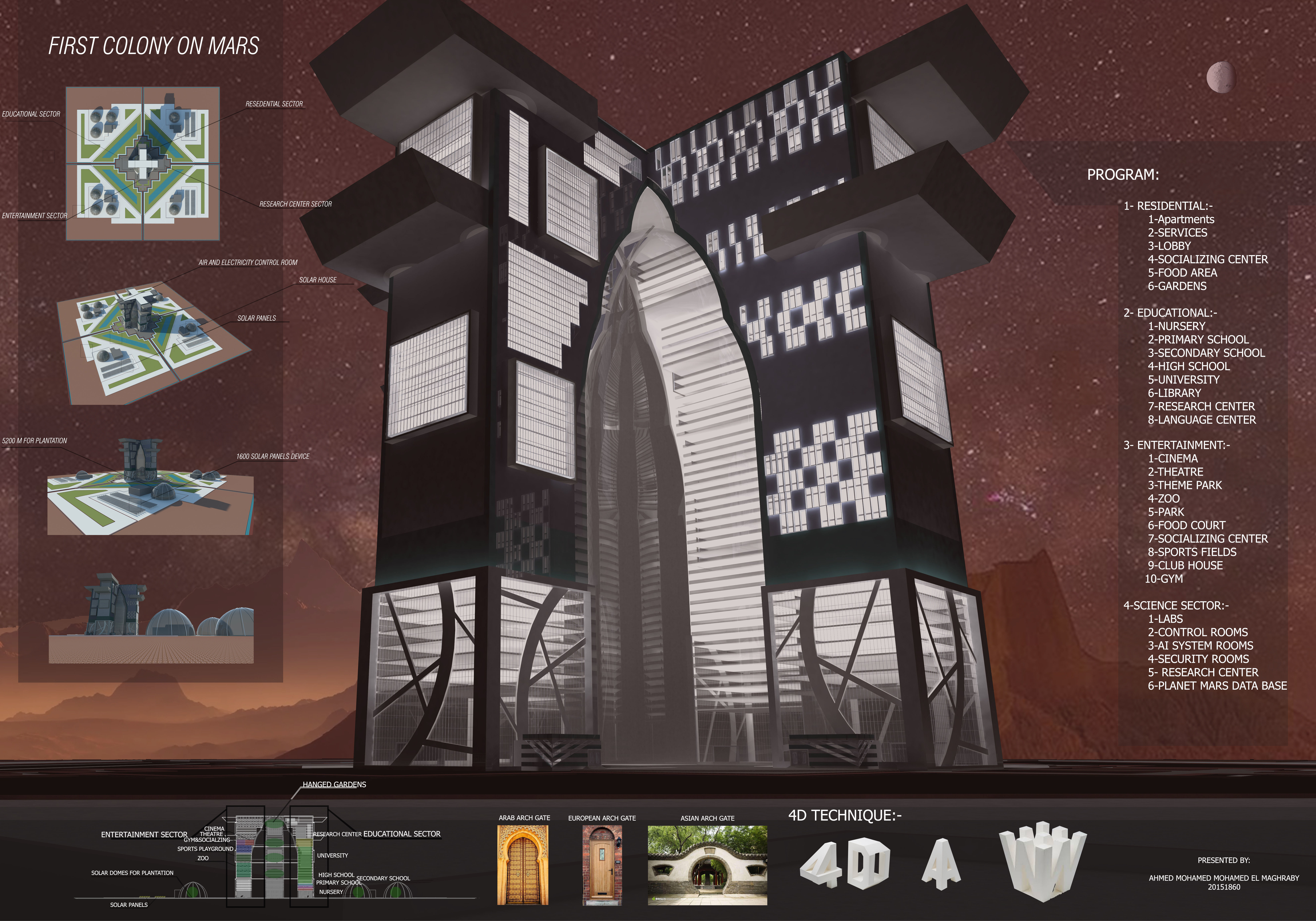 First Vertical City On Mars 3D model_6