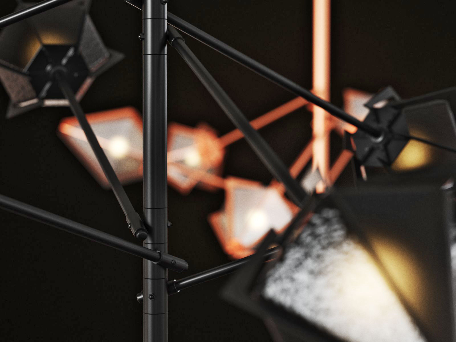 Harlow Spoke Chandelier S 3D model_2