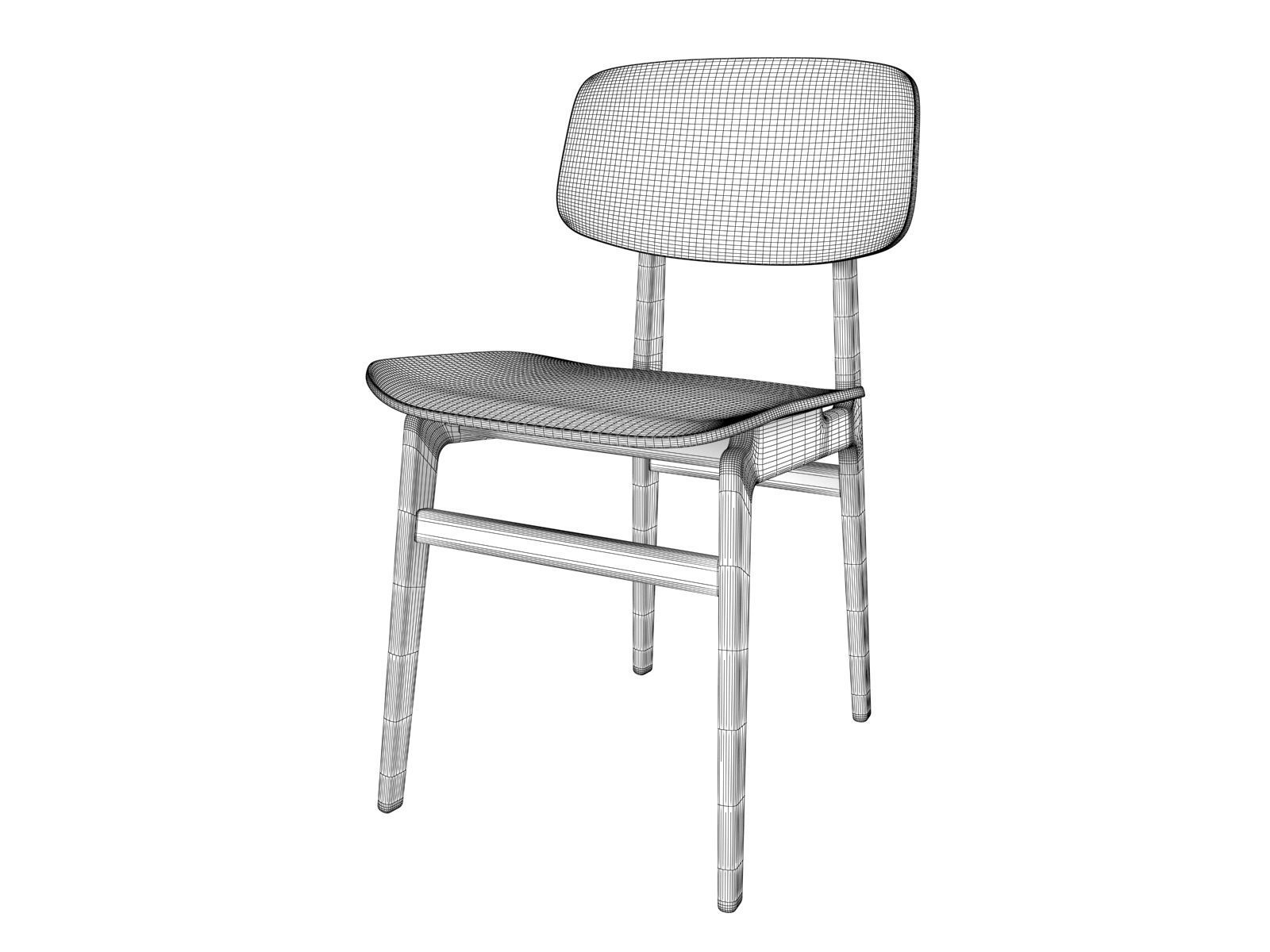 NY11 Dining Chair 3D model_4