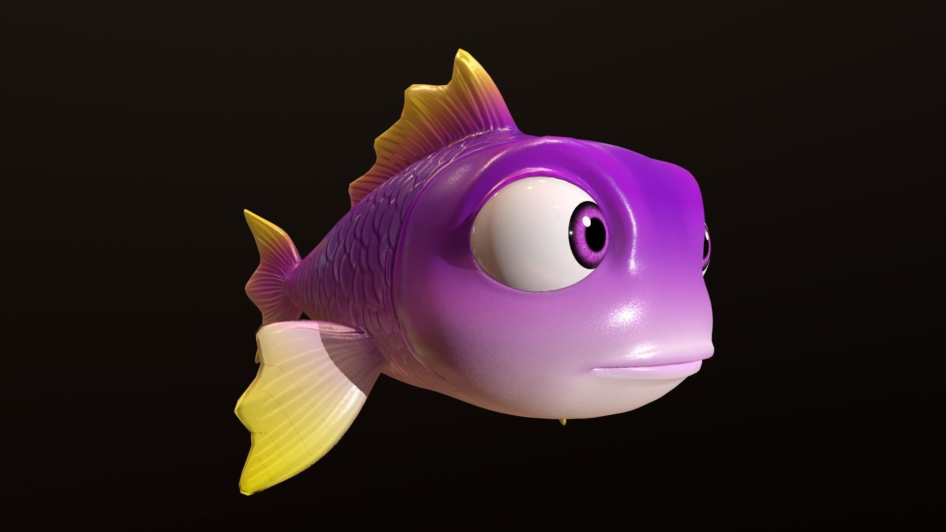Asset - Cartoons - Animal - Fish 3D model_4