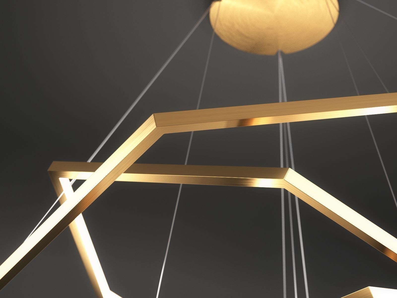 Vesanto Triple Pendant 3D model_2