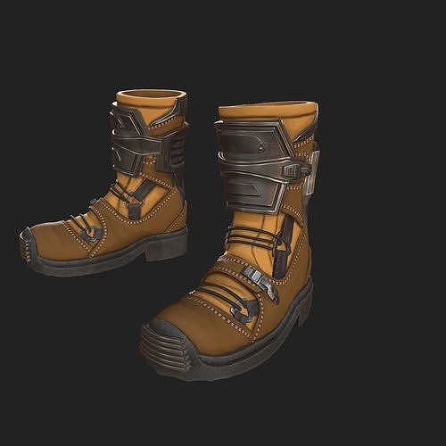 Scifi boots  Low-poly 3D model