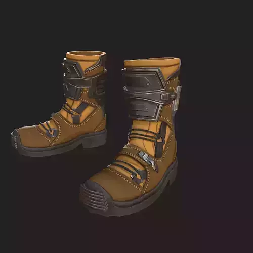 Scifi boots  Low-poly 3D model