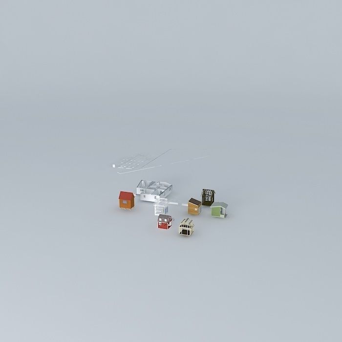 10x10 small, house Free 3D model_1