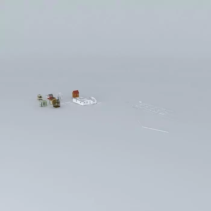 10x10 small, house Free 3D model_0