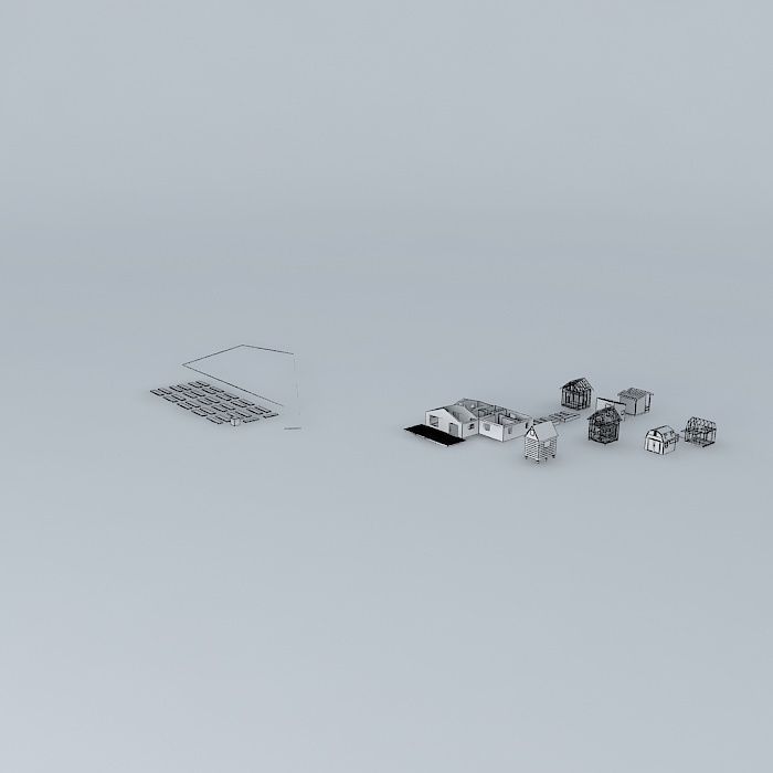 10x10 small, house Free 3D model_4