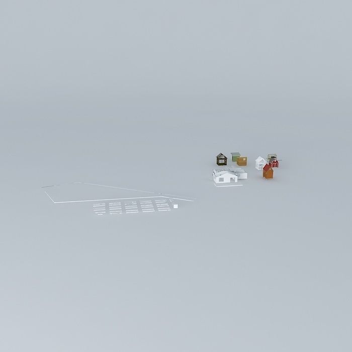 10x10 small, house Free 3D model_2