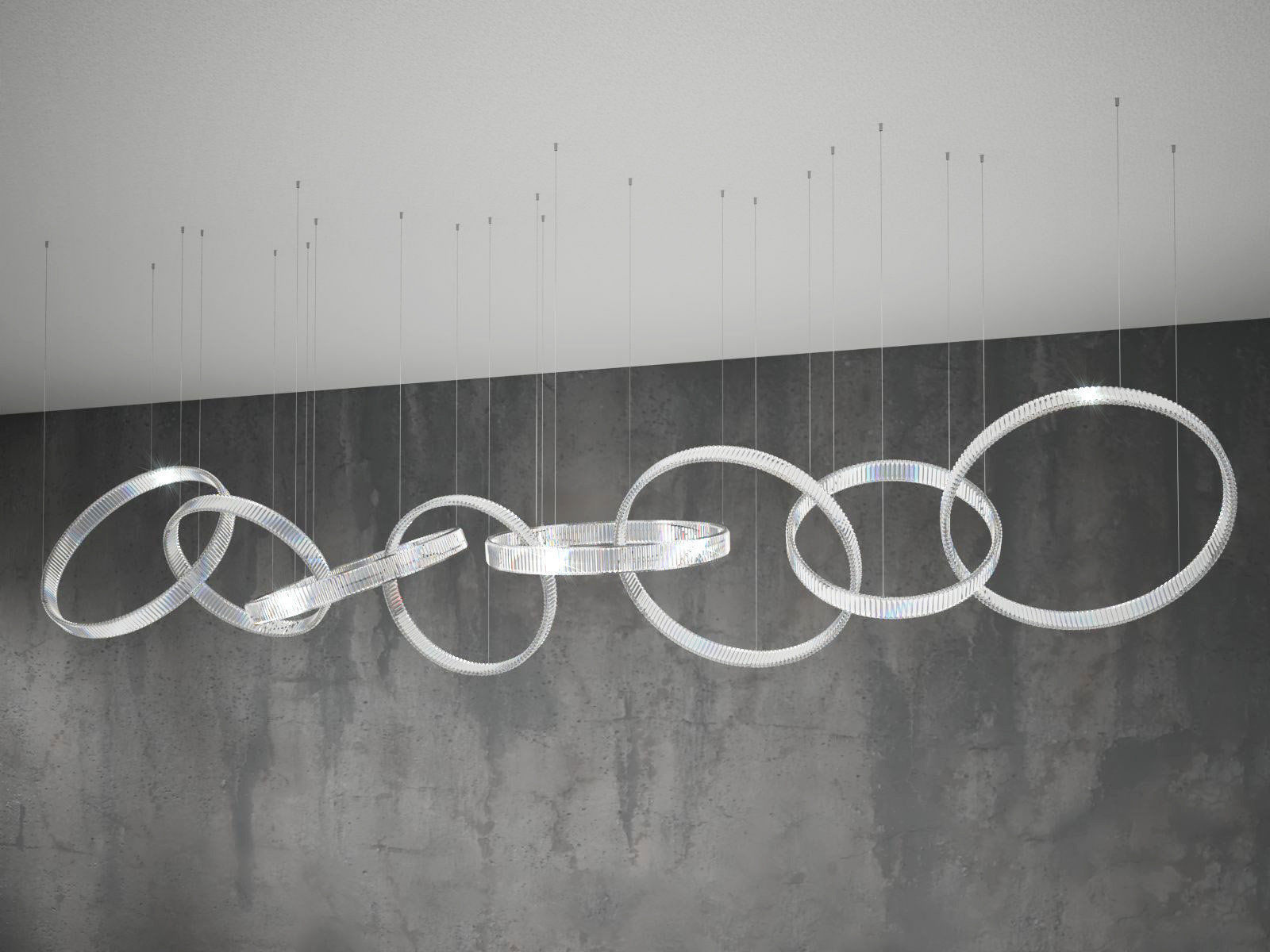 Crystal Flare Chandelier 3D model_2