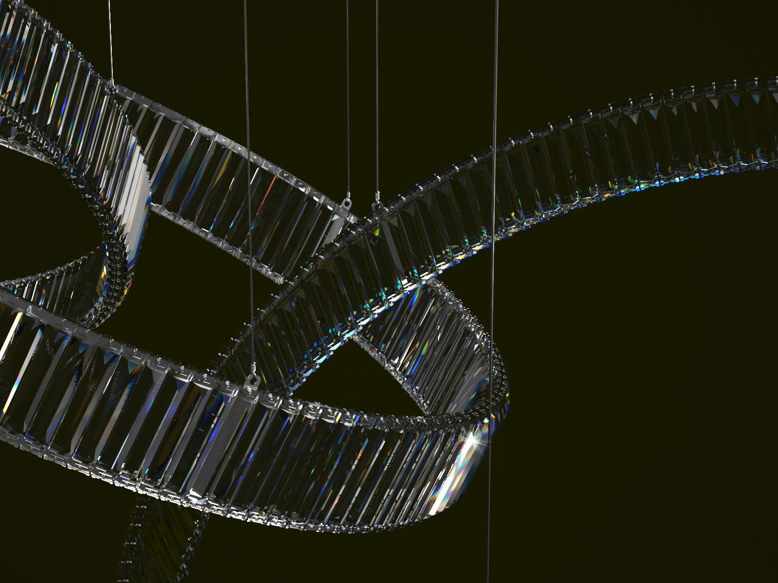 Crystal Flare Chandelier 3D model_3