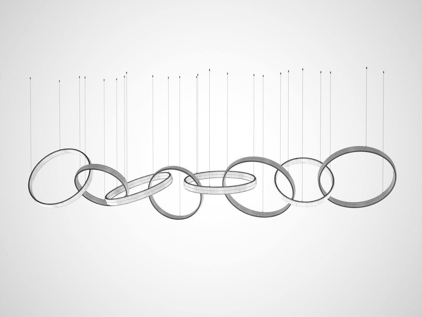 Crystal Flare Chandelier 3D model_5