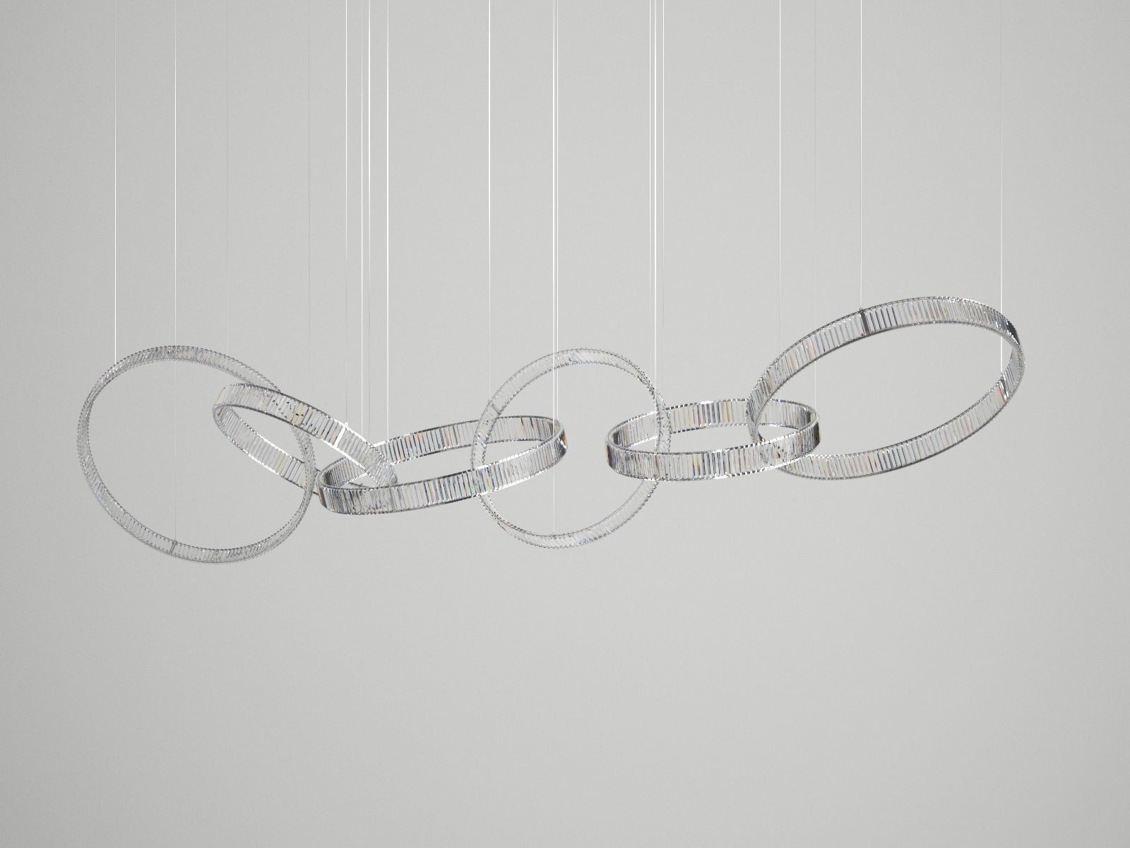 Crystal Flare Chandelier 3D model_1