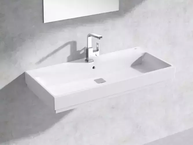 Cube Wall hung Basin 100 Set