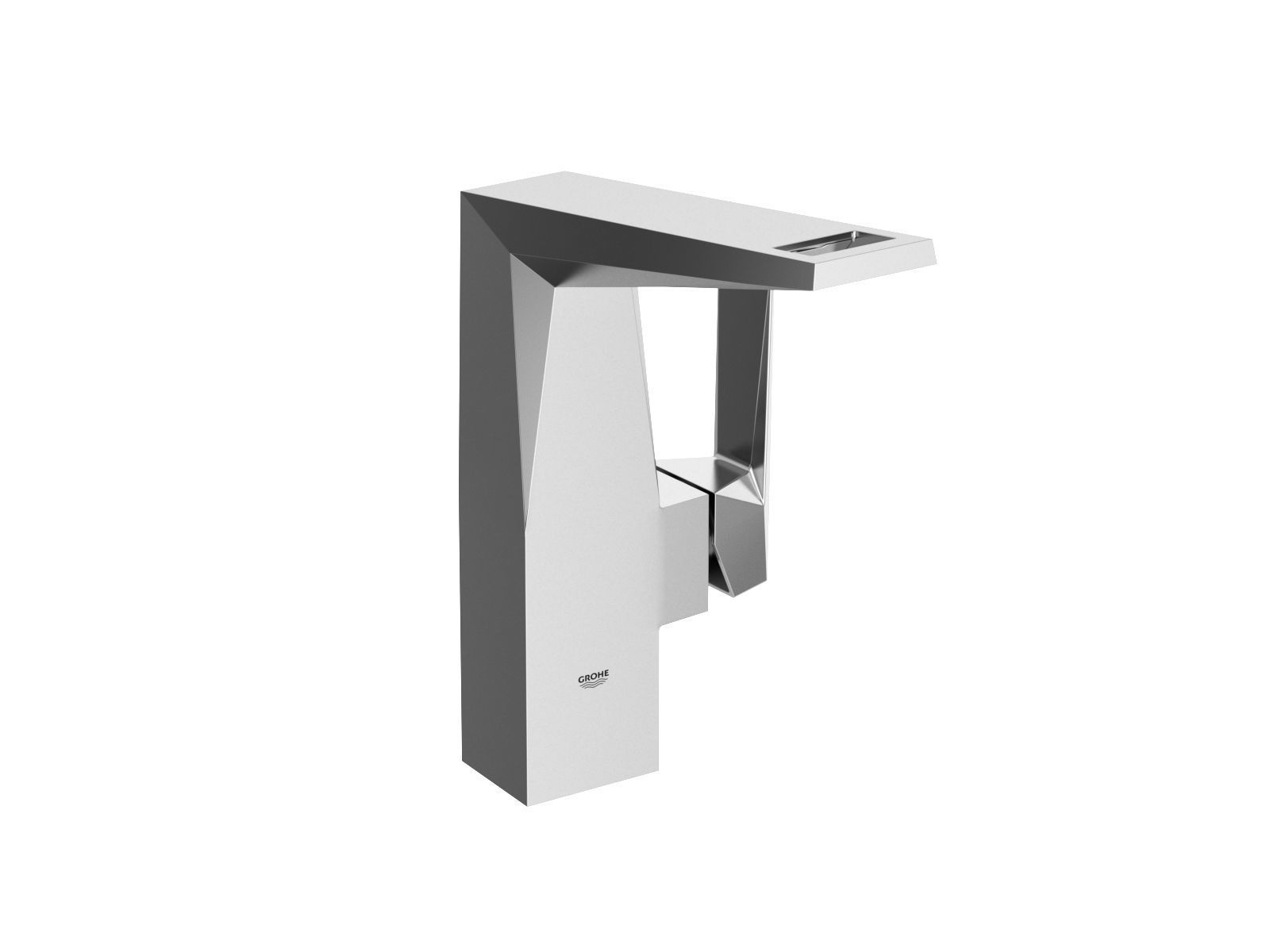 Cube Wall hung Basin 100 Set 3D model_7