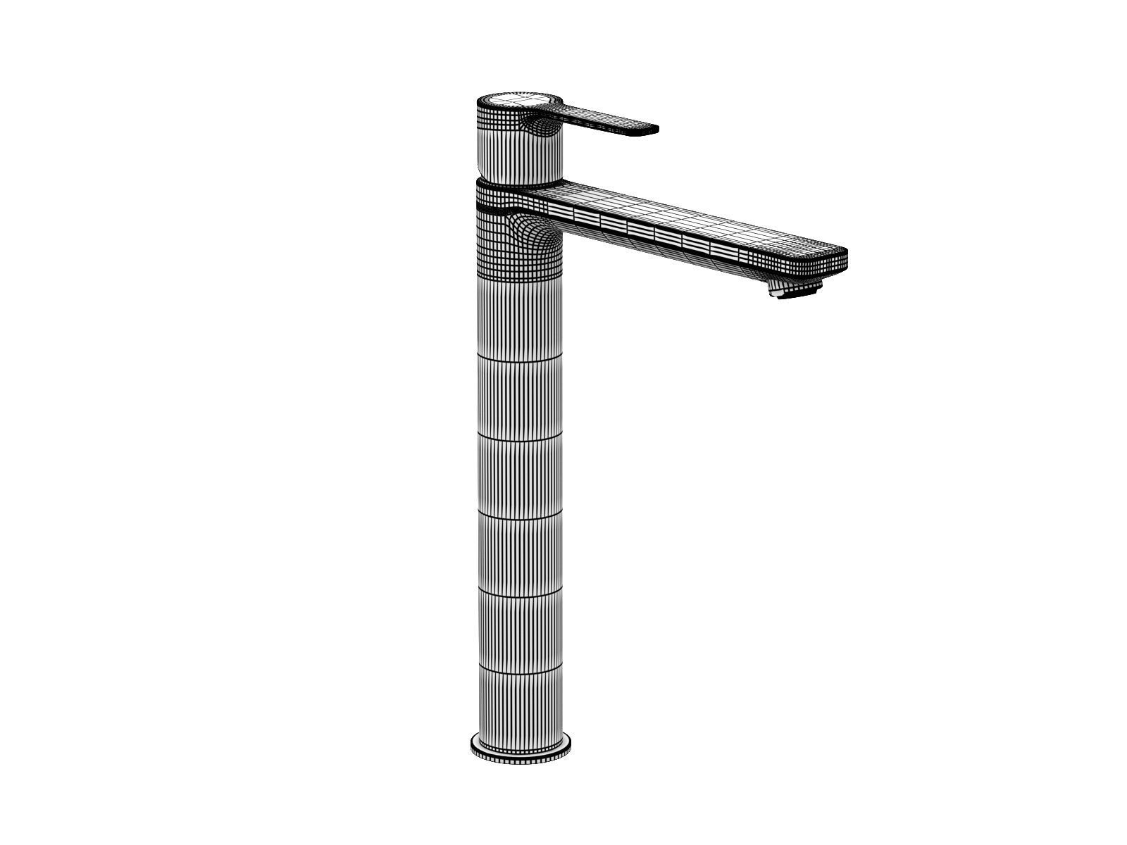 Cube Countertop Vessel 50 Set 3D model_12