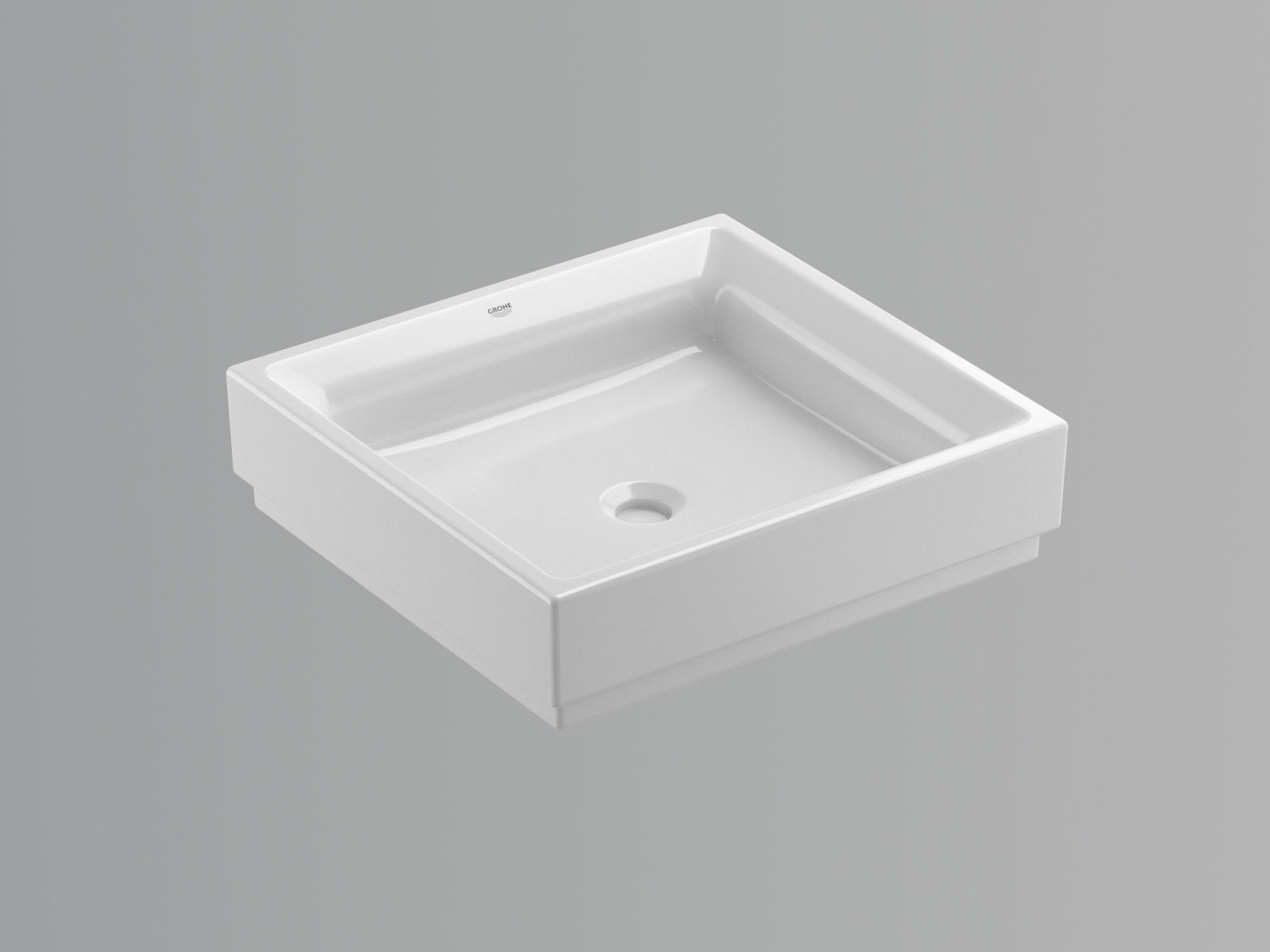 Cube Countertop Vessel 50 Set 3D model_3