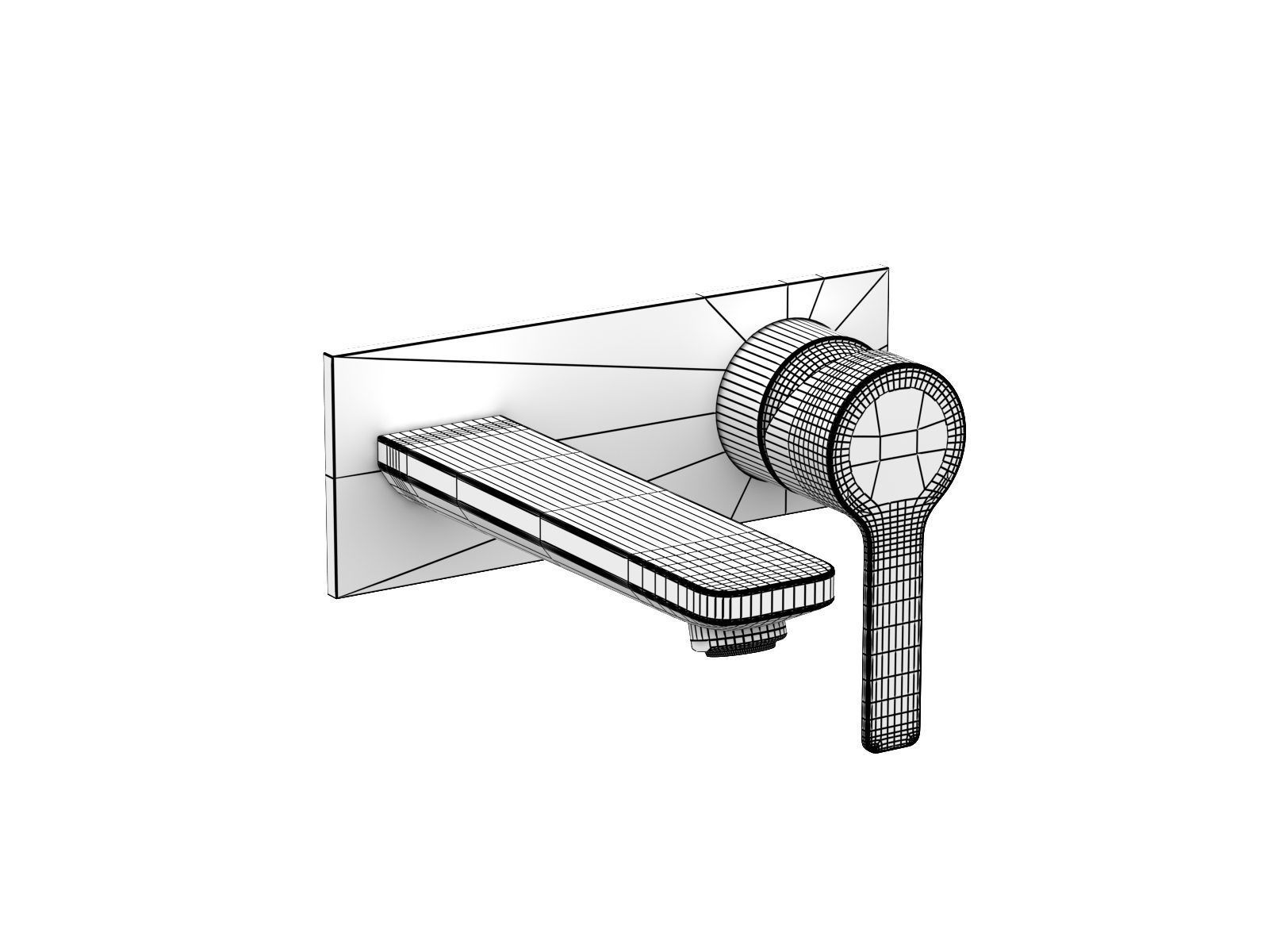 Cube Countertop Vessel 50 Set 3D model_11