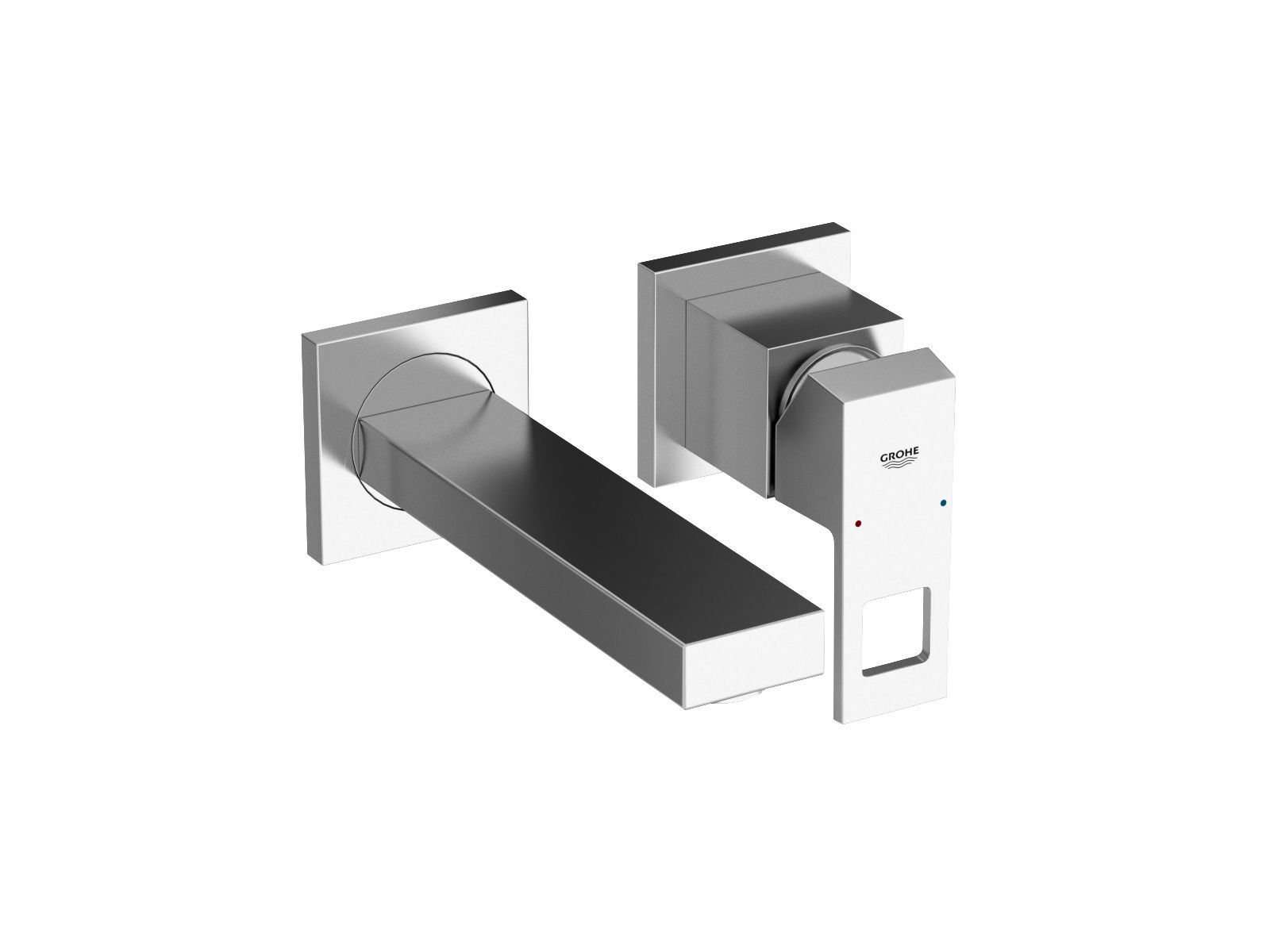 Cube Countertop Vessel 50 Set 3D model_2