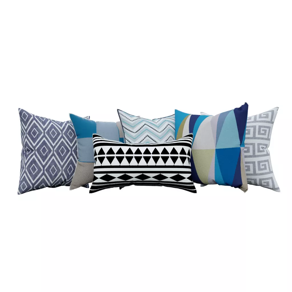 Pillow set chevron 3D model