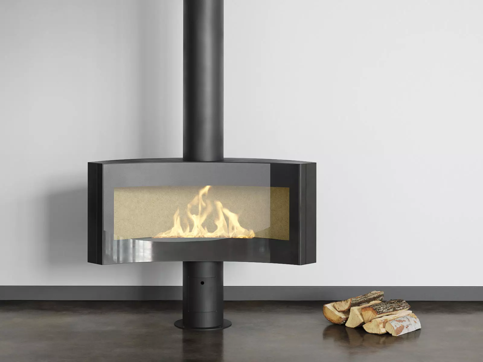 Curvifocus Gas Fireplace 3D model_0
