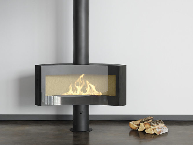 Curvifocus Gas Fireplace 3D model