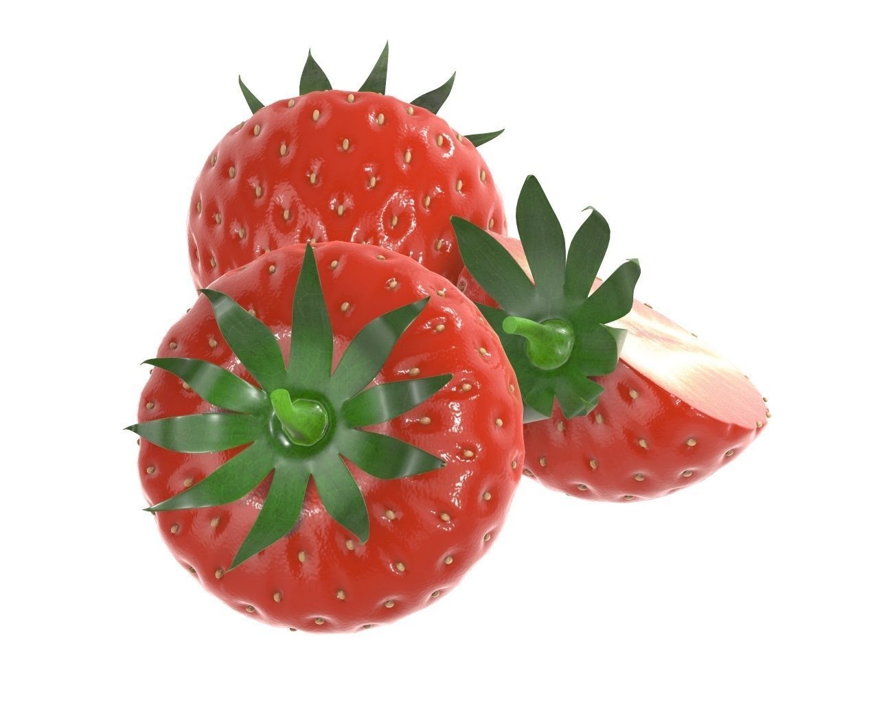 strawberry comp 3D model_2
