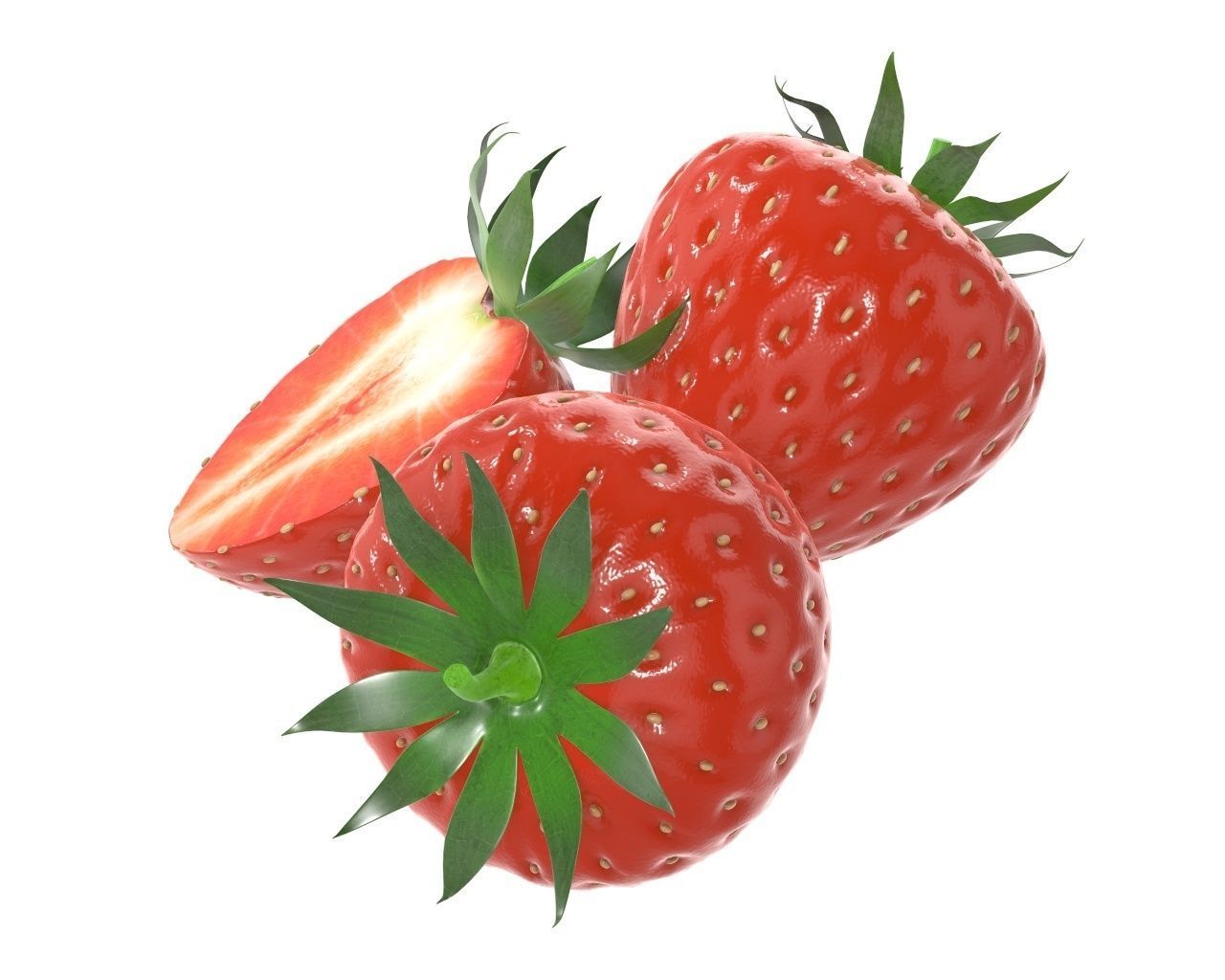 strawberry comp 3D model_4