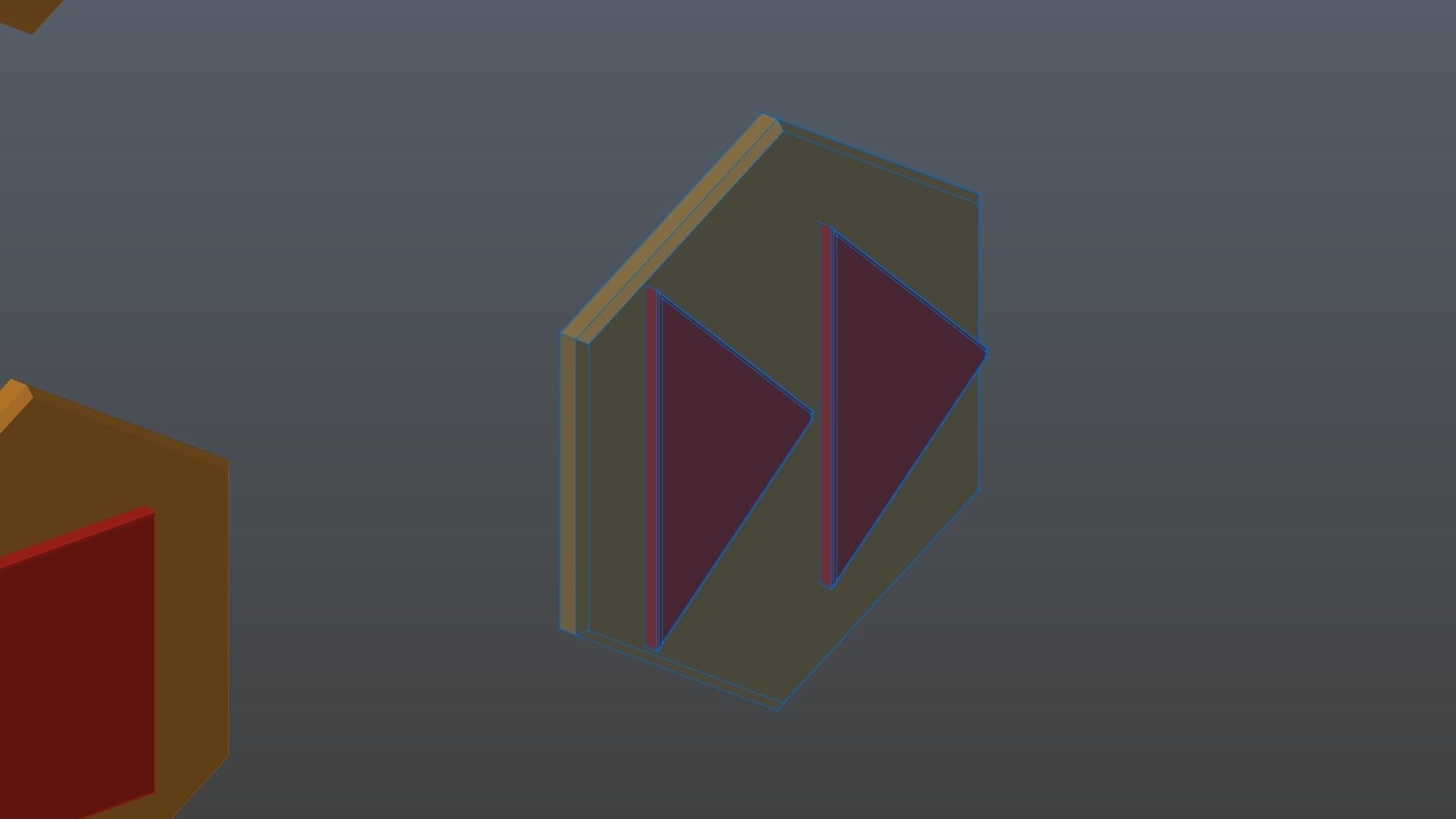 Low poly player buttons 6 3D model_14